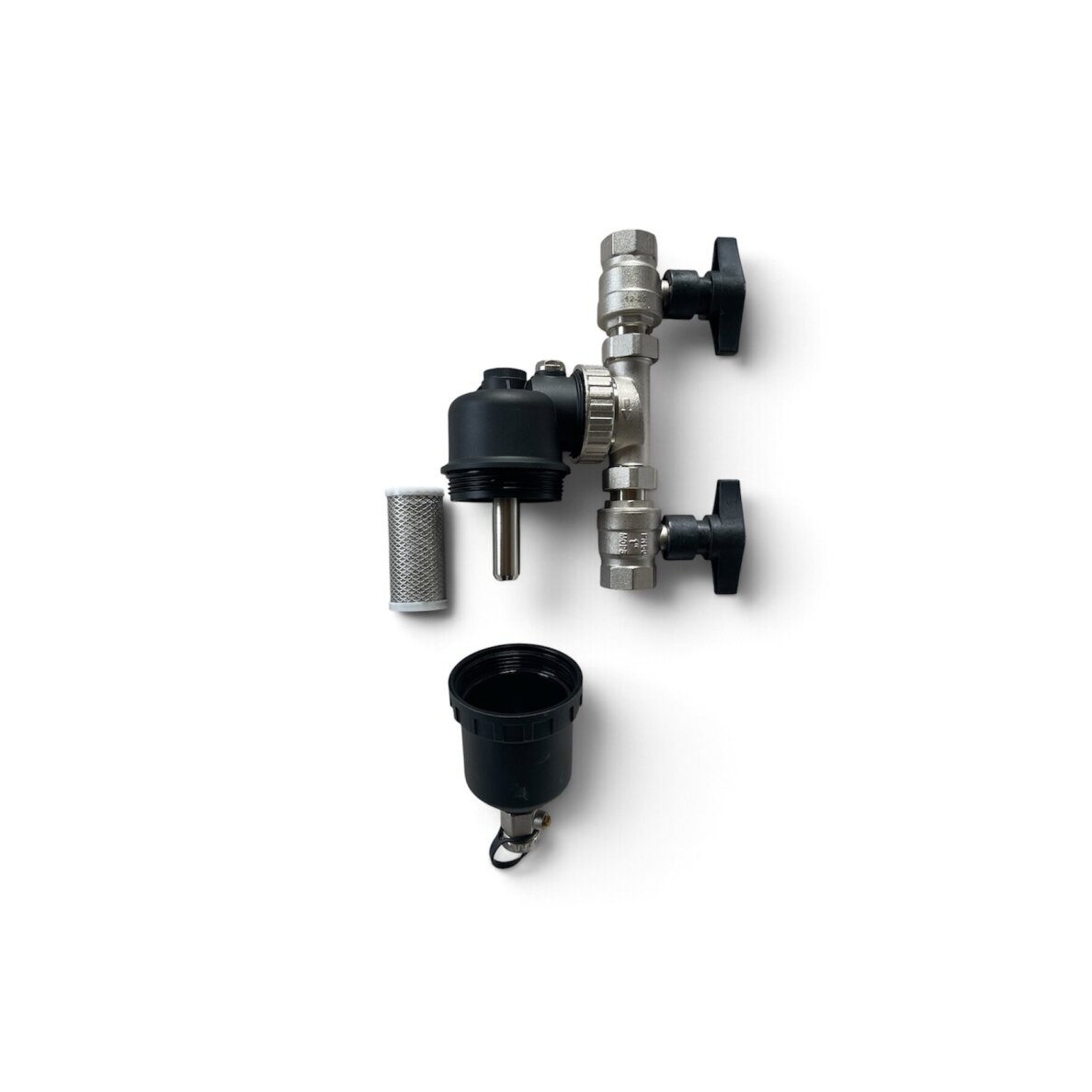 NØRDIS NDF300 magnetinis purvarinkis 1", su grubaus valymo filtru ir rutuliniais ventiliais 2