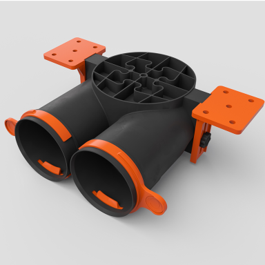 Low-profile junction box AERO-PRO SLIM BOX-75x2